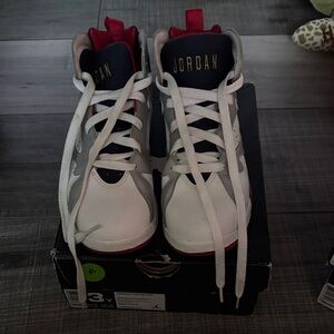 Jordan Kids' Sneakers in White and Red